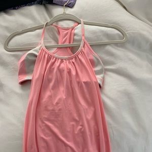 Pink lulu lemon top with built in bra size 4